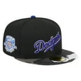 thumbnail image 1 of Men's New Era Black Los Angeles Dodgers Metallic Camo 59FIFTY Fitted Hat, 1 of 5