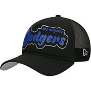 Mens New Era Black Los Angeles Dodgers Retro Bold A-Frame Trucker 9FORTY Adjustable Hat