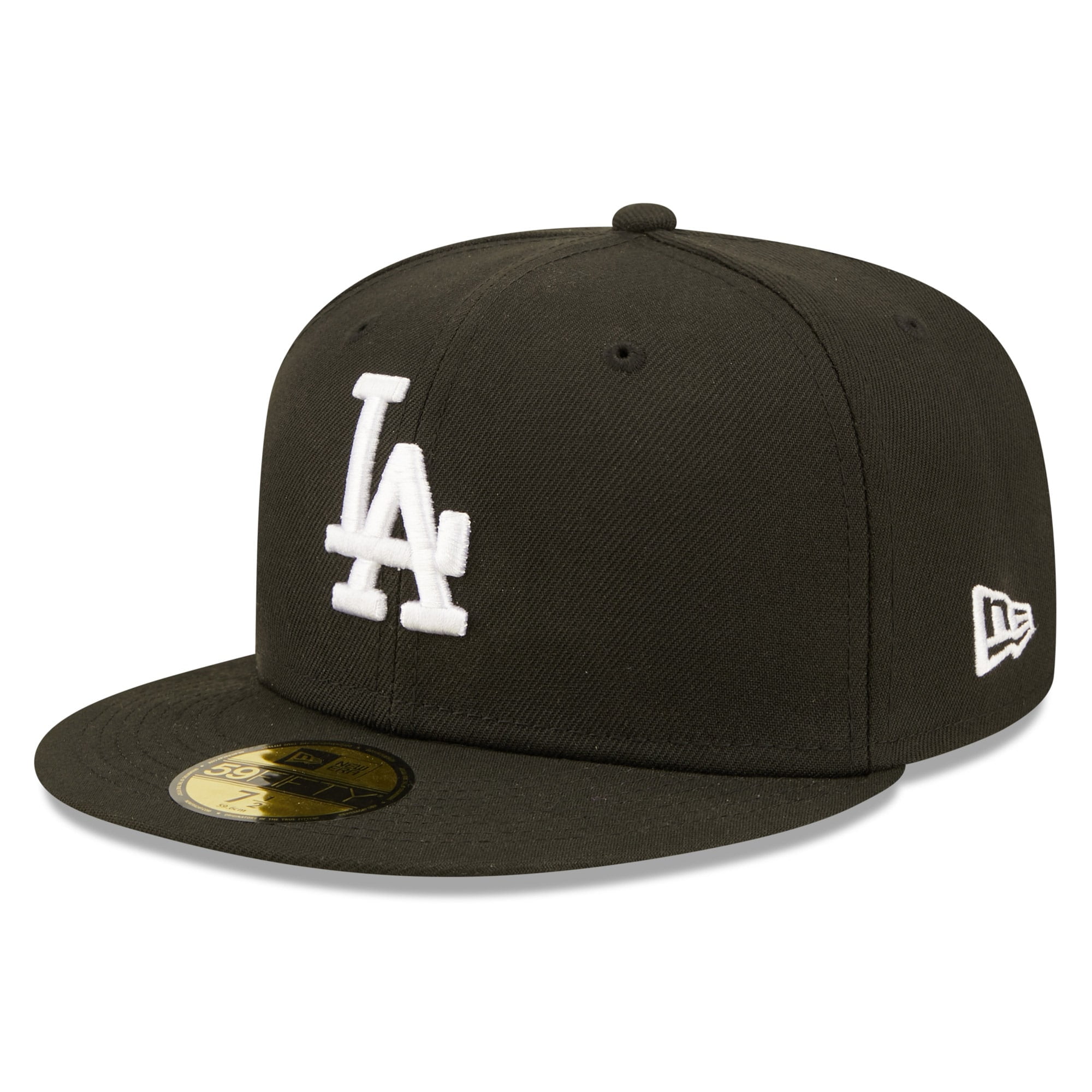 Men's New Era Black Los Angeles Dodgers Team Logo 59FIFTY Fitted