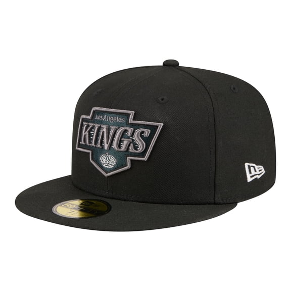 Men's New Era Black Los Angeles Kings Color Pop 59FIFTY Fitted Hat