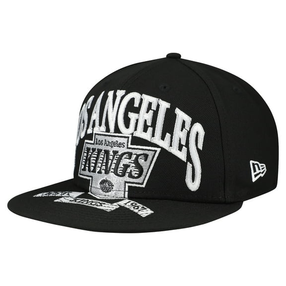 Men's New Era Black Los Angeles Kings Oversized Vintage Arch 59Fifty Fitted Hat