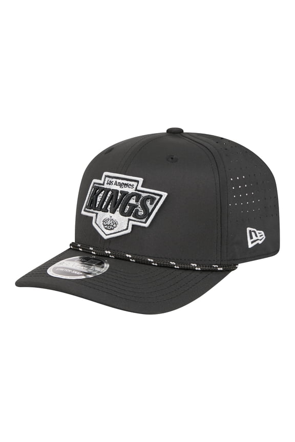 Men's New Era Black Los Angeles Kings Sport Vented 9SEVENTY Rope Adjustable Hat