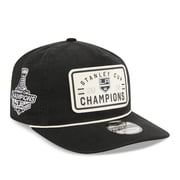 Mens New Era Black Los Angeles Kings Throwback Stanley Cup Champions Side Patch 19TWENTY Adjustable Hat