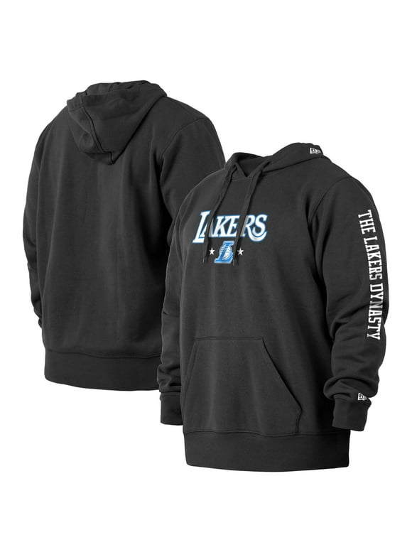 Men's New Era Black Los Angeles Lakers 2021/22 City Edition Big & Tall Pullover Hoodie