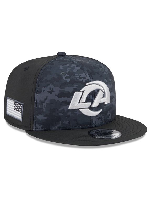 Men's New Era Black Los Angeles Rams 2026 Salute To Service 9FIFTY Snapback Hat