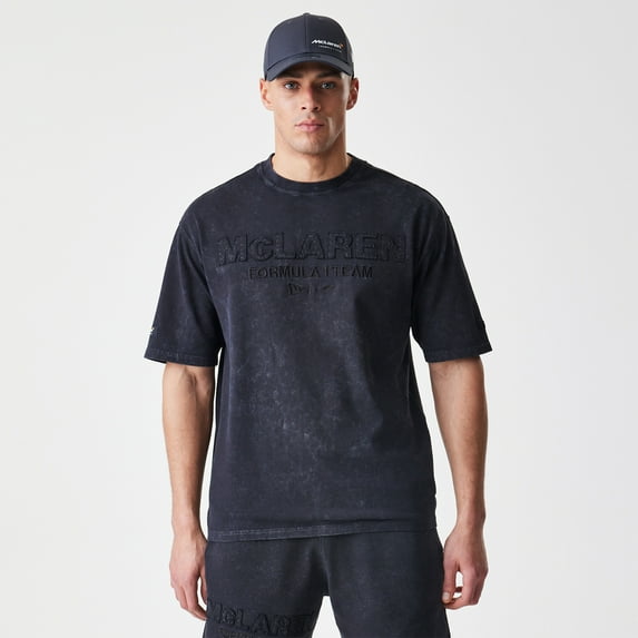 Men's New Era Black McLaren F1 Team Acid Washed T-Shirt