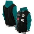 thumbnail image 1 of Men's New Era Black Miami Dolphins Full-Snap Fleece Hoodie Jacket, 1 of 7