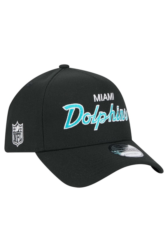 Men's New Era Black Miami Dolphins Smith 9FORTY Adjustable hat