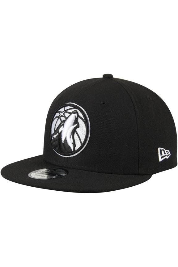 Men's New Era Black Minnesota Timberwolves 9FIFTY Snapback Adjustable Hat