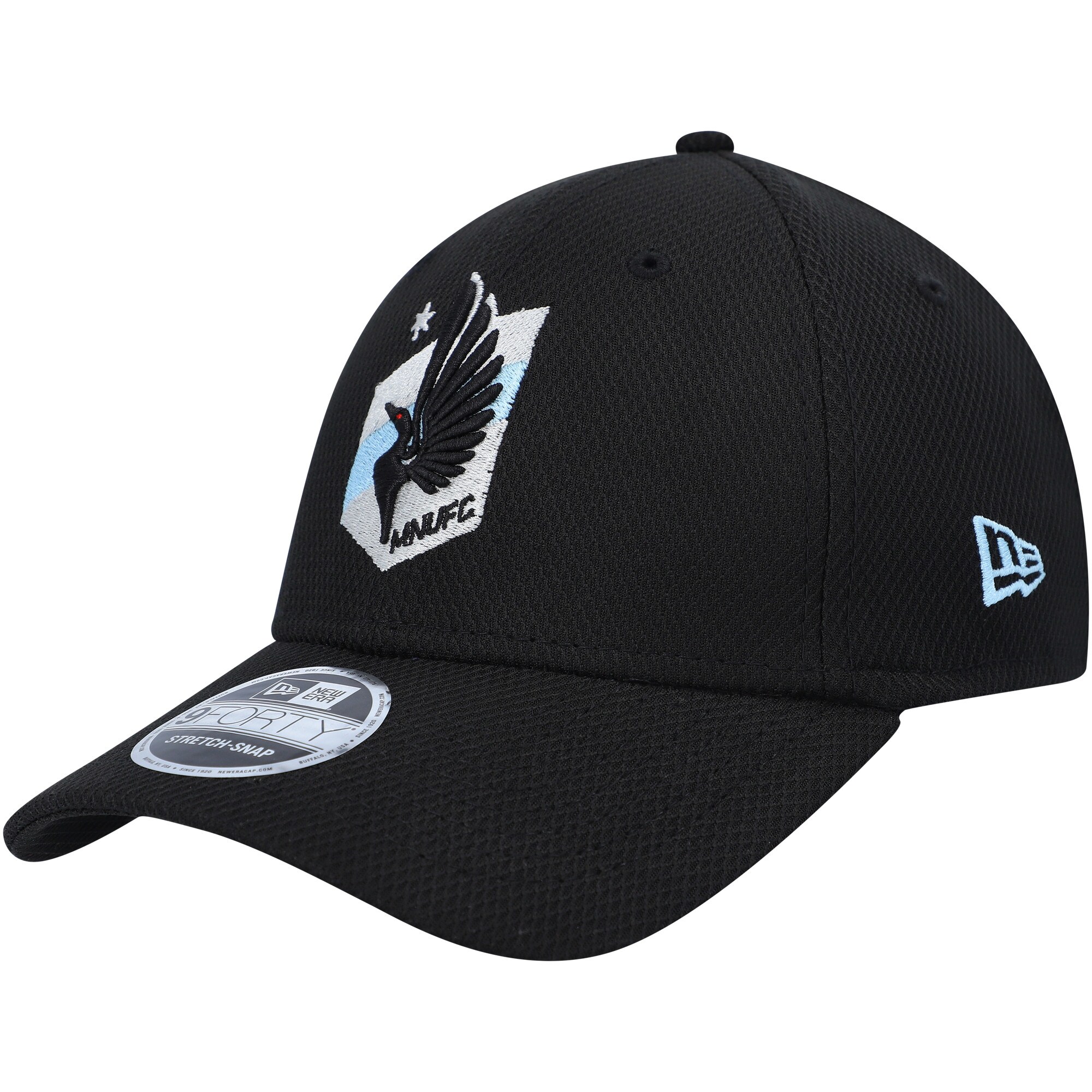 Men's New Era Black Minnesota United FC Basic 9FORTY Mesh Snapback