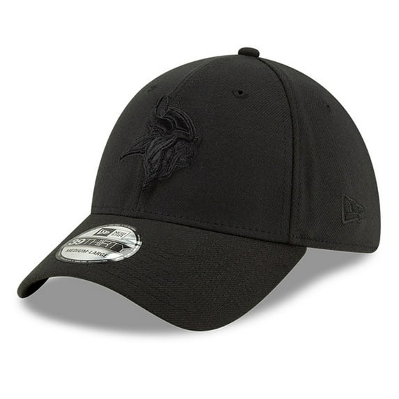 Men's New Era Black Minnesota Vikings Logo 39THIRTY Flex Hat