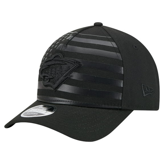 Men's-New Era Black Minnesota Wild Game Day Stealth Flag 9FORTY A-Frame Adjustable Hat