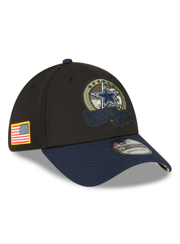 Men's New Era Black/Navy Dallas Cowboys 2022 Salute To Service 39THIRTY Flex Hat