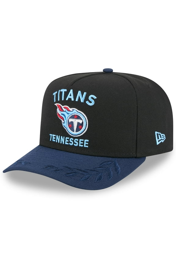 Men's New Era Black/Navy Tennessee Titans 2025 NFL Draft A-Frame 9FIFTY Snapback Hat