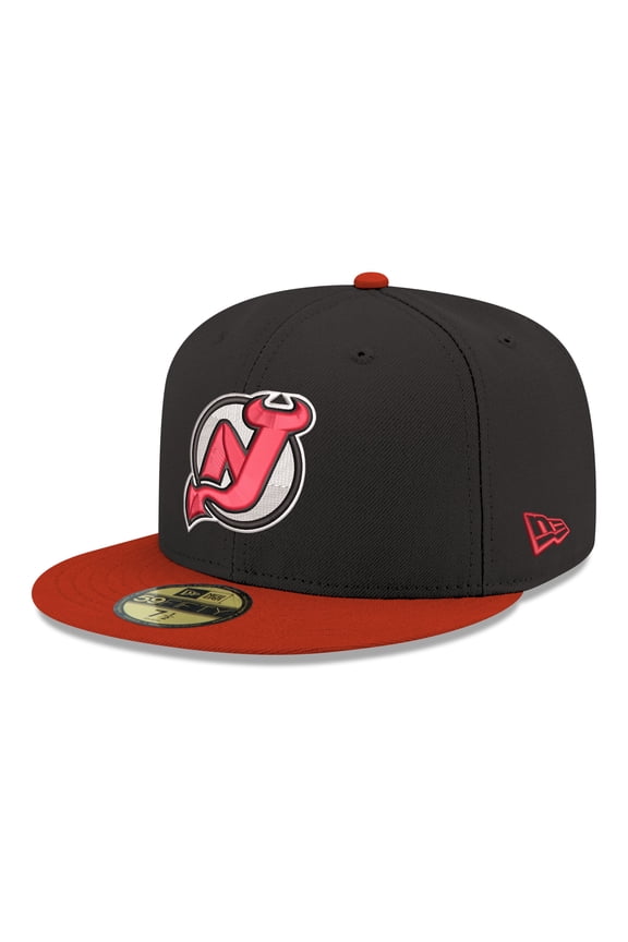 Men's New Era  Black New Jersey Devils Core Logo Two-Tone 59FIFTY Fitted Hat