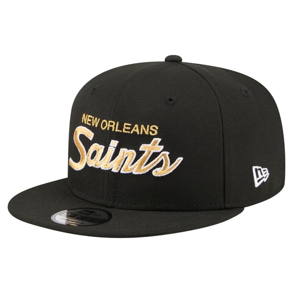 Men's New Era Black New Orleans Saints Core Team Script 9FIFTY Snapback Hat