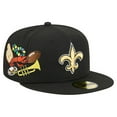 thumbnail image 1 of Men's New Era  Black New Orleans Saints Group Chat 59FIFTY Fitted Hat, 1 of 5