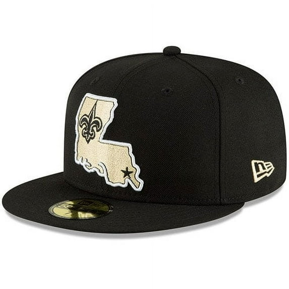 Men's New Era Black New Orleans Saints Omaha 59FIFTY Fitted Hat
