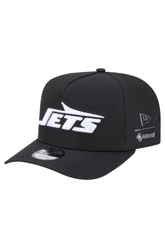 Men's New Era Black New York Jets Gore-Tex A-Frame 9FIFTY Adjustable Hat