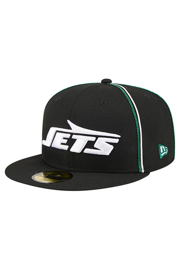 Men's New Era Black New York Jets Soutache 59FIFTY Fitted Hat