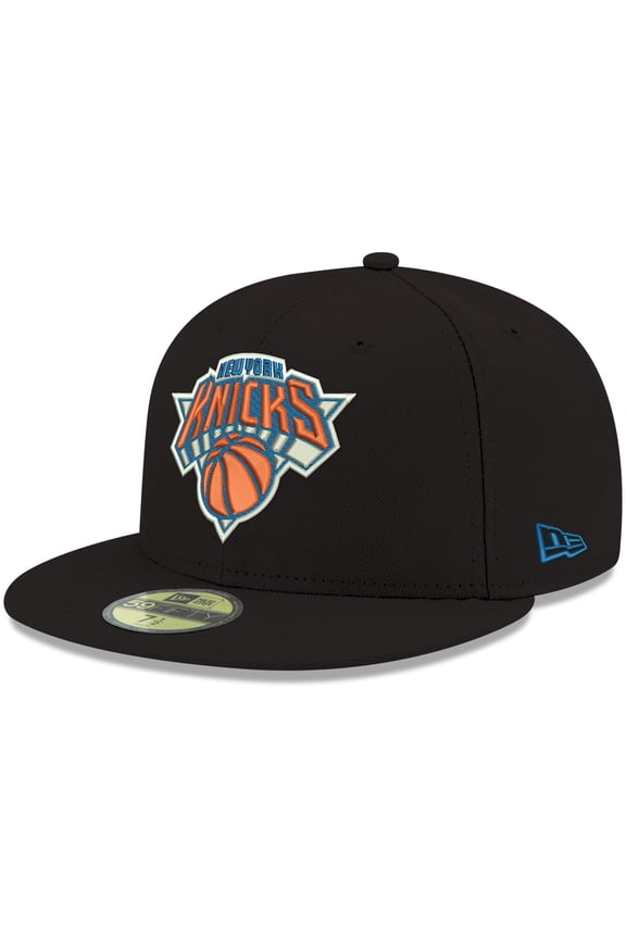 Men's New Era Black New York Knicks Official Team Color 59FIFTY Fitted Hat