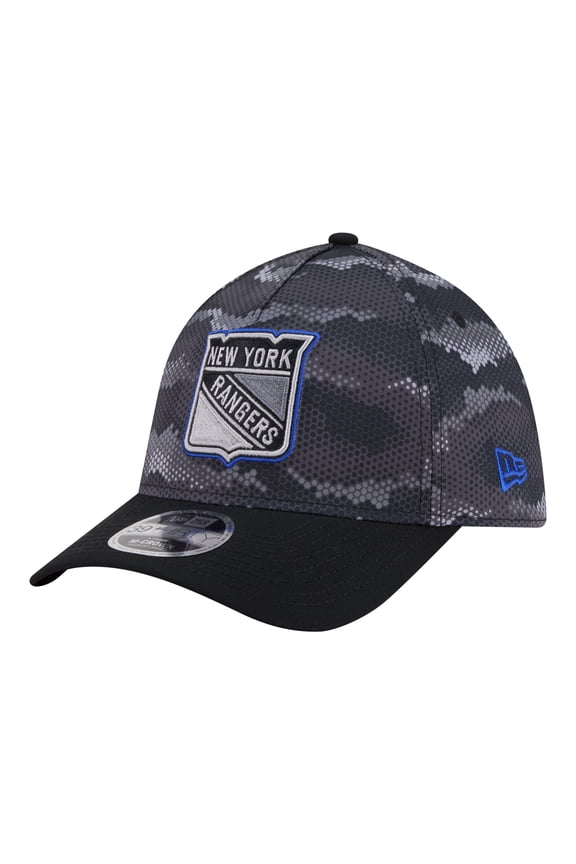 Men's New Era Black New York Rangers Zero Dark 39THIRTY Flex Hat