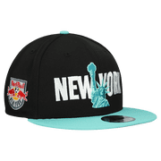 Mens New Era Black New York Red Bulls 9FIFTY Snapback Hat