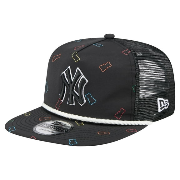 Men's New Era Black New York Yankees Gummy Golfer Trucker Adjustable Hat