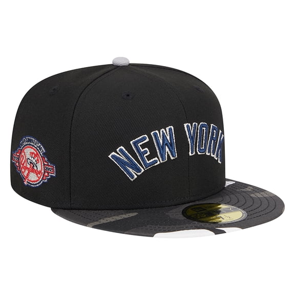 Men's New Era Black New York Yankees Metallic Camo 59FIFTY Fitted Hat
