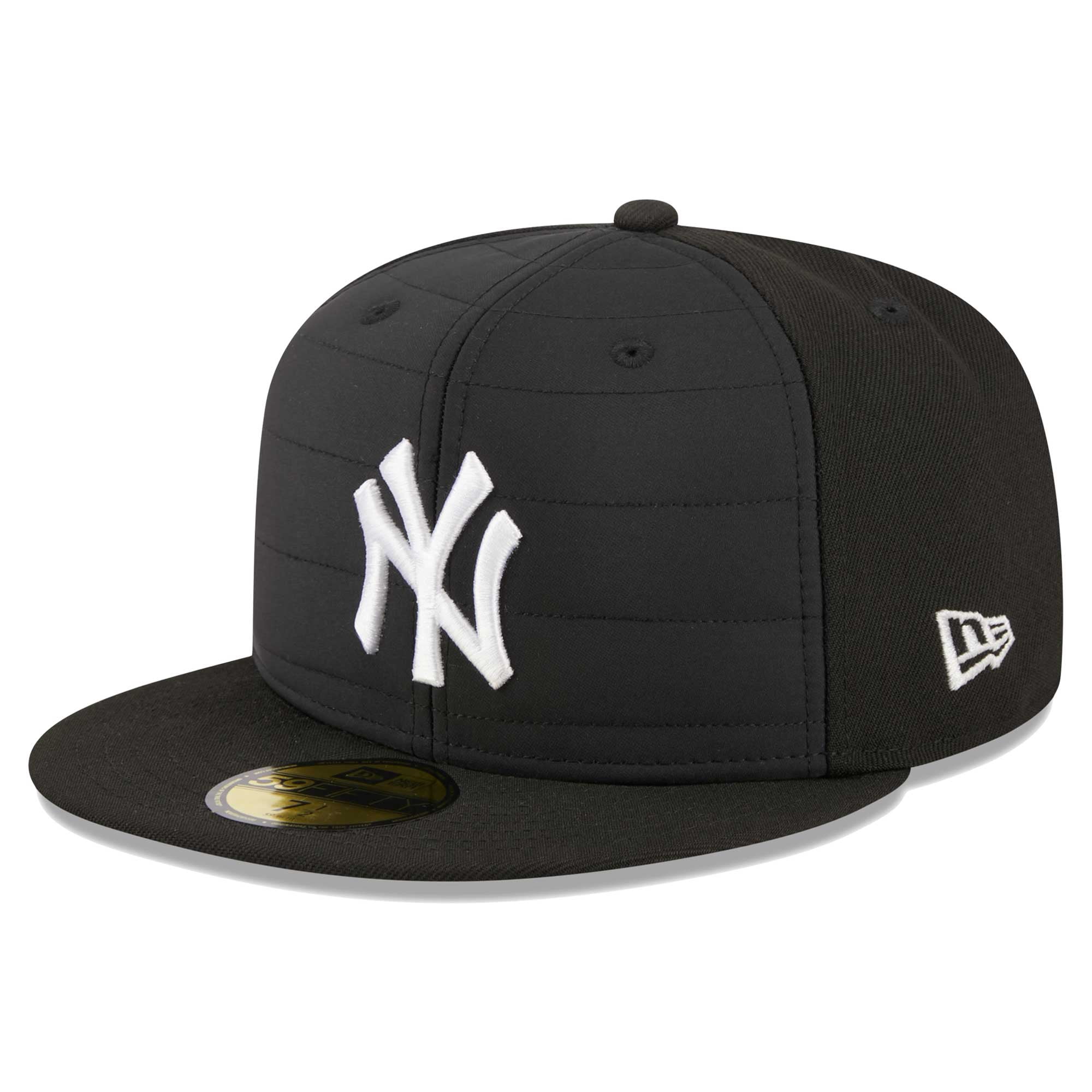Men's New Era Black New York Yankees Quilt 59FIFTY Fitted Hat