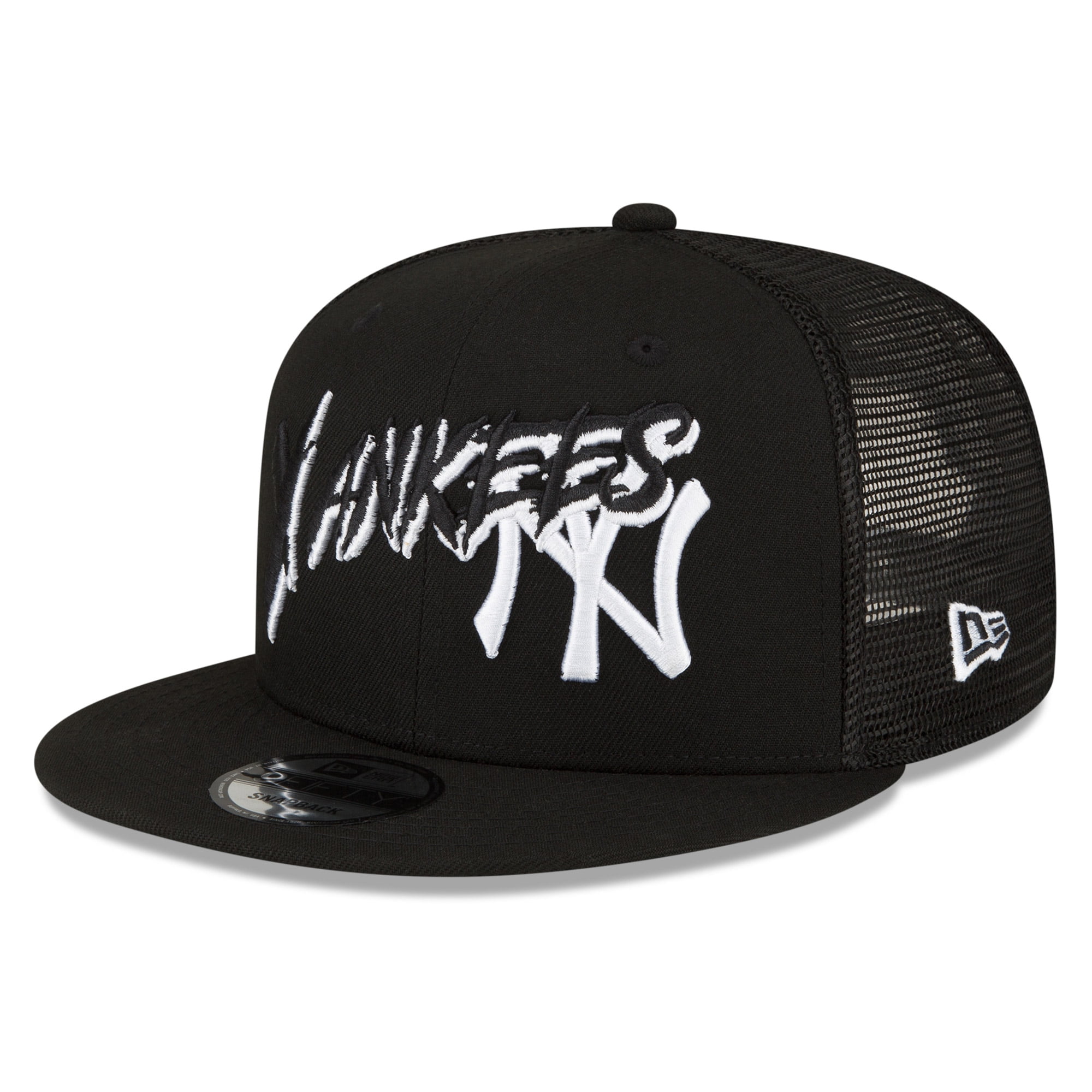 Men's New Era Black New York Yankees Street Trucker 9FIFTY Snapback Hat