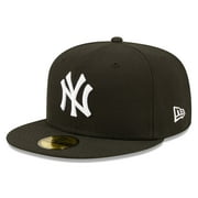 Men's New Era Black New York Yankees Team Logo 59FIFTY Fitted Hat