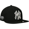 thumbnail image 1 of Men's New Era Black New York Yankees Troop Chant Camo Undervisor 59FIFTY Fitted Hat, 1 of 6