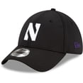 thumbnail image 1 of Men's New Era Black Northwestern Wildcats Campus Preferred 39THIRTY Flex Hat, 1 of 4