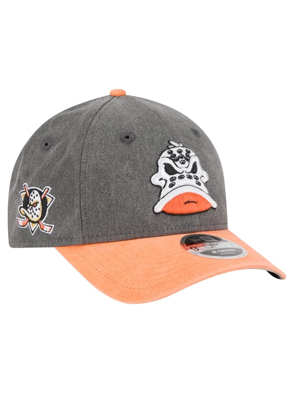 Men's New Era Black/Orange Anaheim Ducks Mascot 2-Tone 9FORTY Adjustable Hat