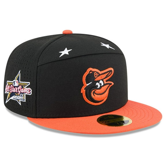 Men's New Era Black/Orange Baltimore Orioles 2025 MLB All-Star Game Side Patch 59FIFTY Fitted Hat