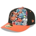 thumbnail image 1 of Men's New Era Black/Orange Baltimore Orioles 2025 MLB Diamond Hero Edition Low Profile 59FIFTY Fitted Hat, 1 of 5