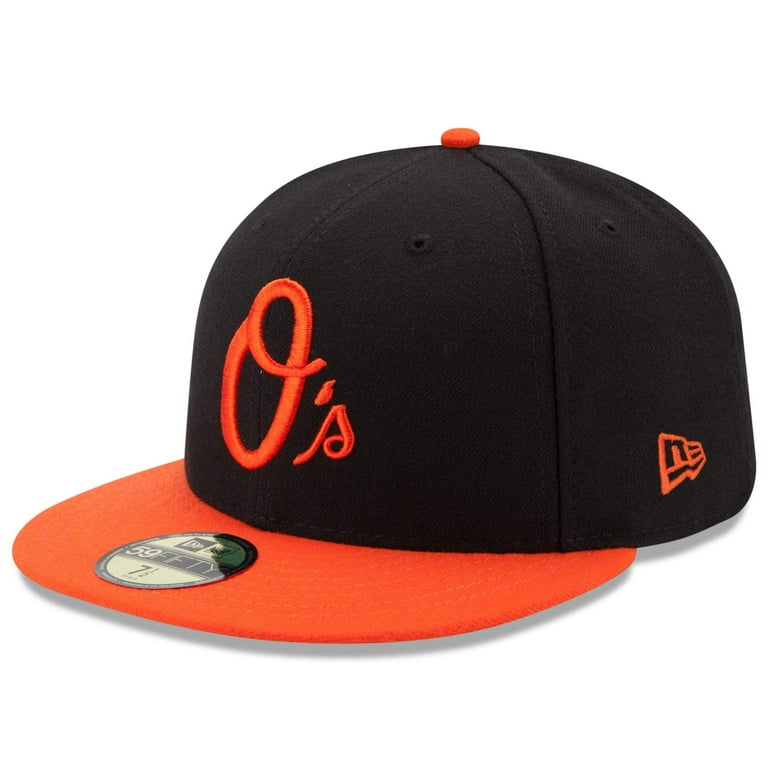 Men s New Era Black Orange Baltimore Orioles Alternate Authentic