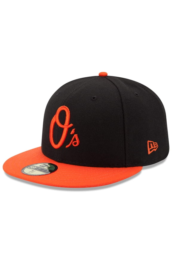 Men's New Era Black/Orange Baltimore Orioles Alternate Authentic Collection On Field 59FIFTY Performance Fitted Hat