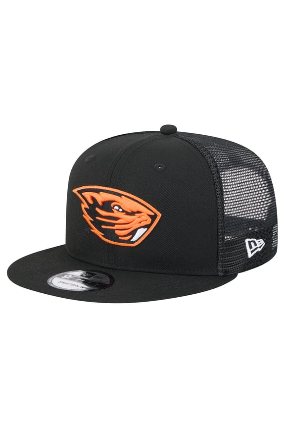 Men's New Era Black Oregon State Beavers Trucker 9FIFTY Snapback Hat