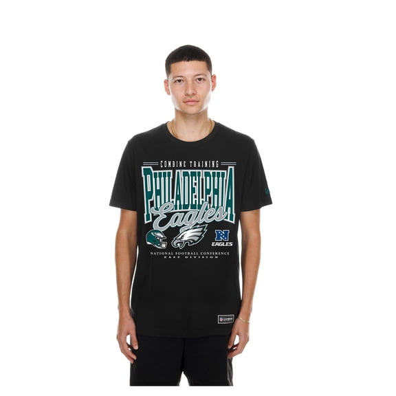 Men's New Era Black Philadelphia Eagles Combine Authentic T-Shirt