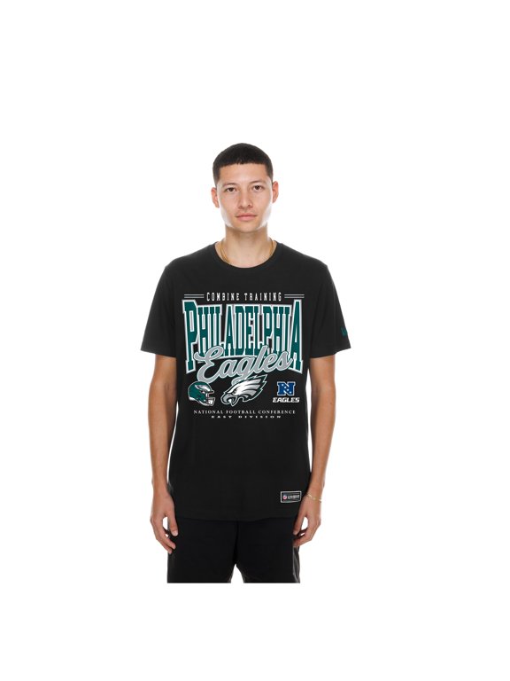 Men's New Era Black Philadelphia Eagles Combine Authentic T-Shirt