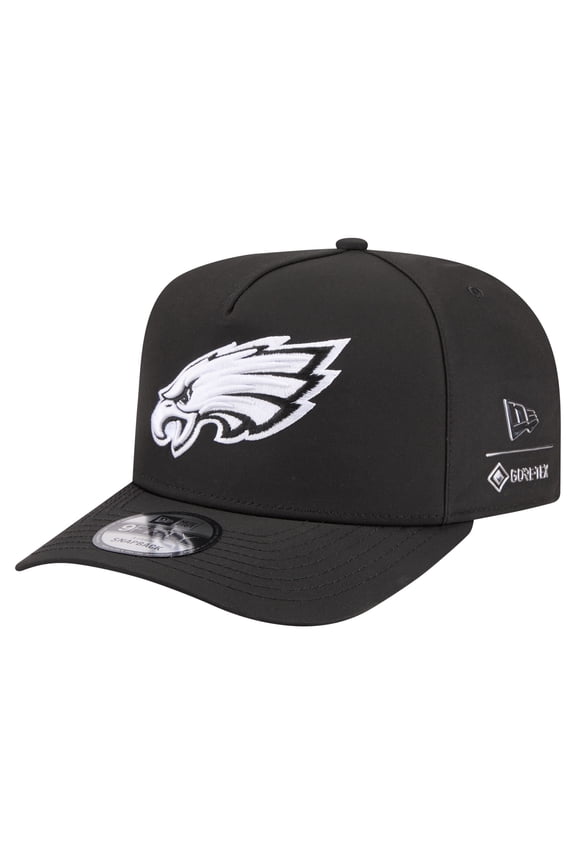 Men's New Era Black Philadelphia Eagles Gore-Tex A-Frame 9FIFTY Adjustable Hat