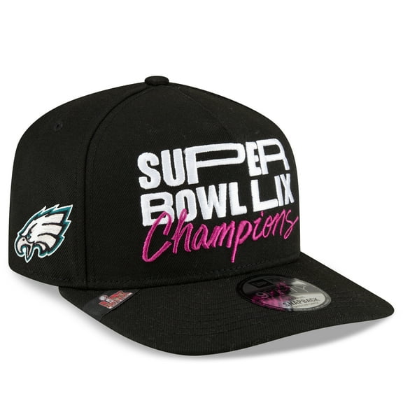 Men's New Era  Black Philadelphia Eagles Super Bowl LIX Champions Parade A-Frame 9FIFTY Snapback Hat
