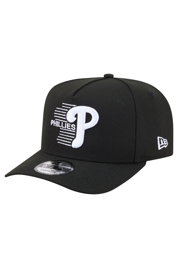 Men's New Era  Black Philadelphia Phillies Motion A-Frame 9FIFTY Snapback Hat