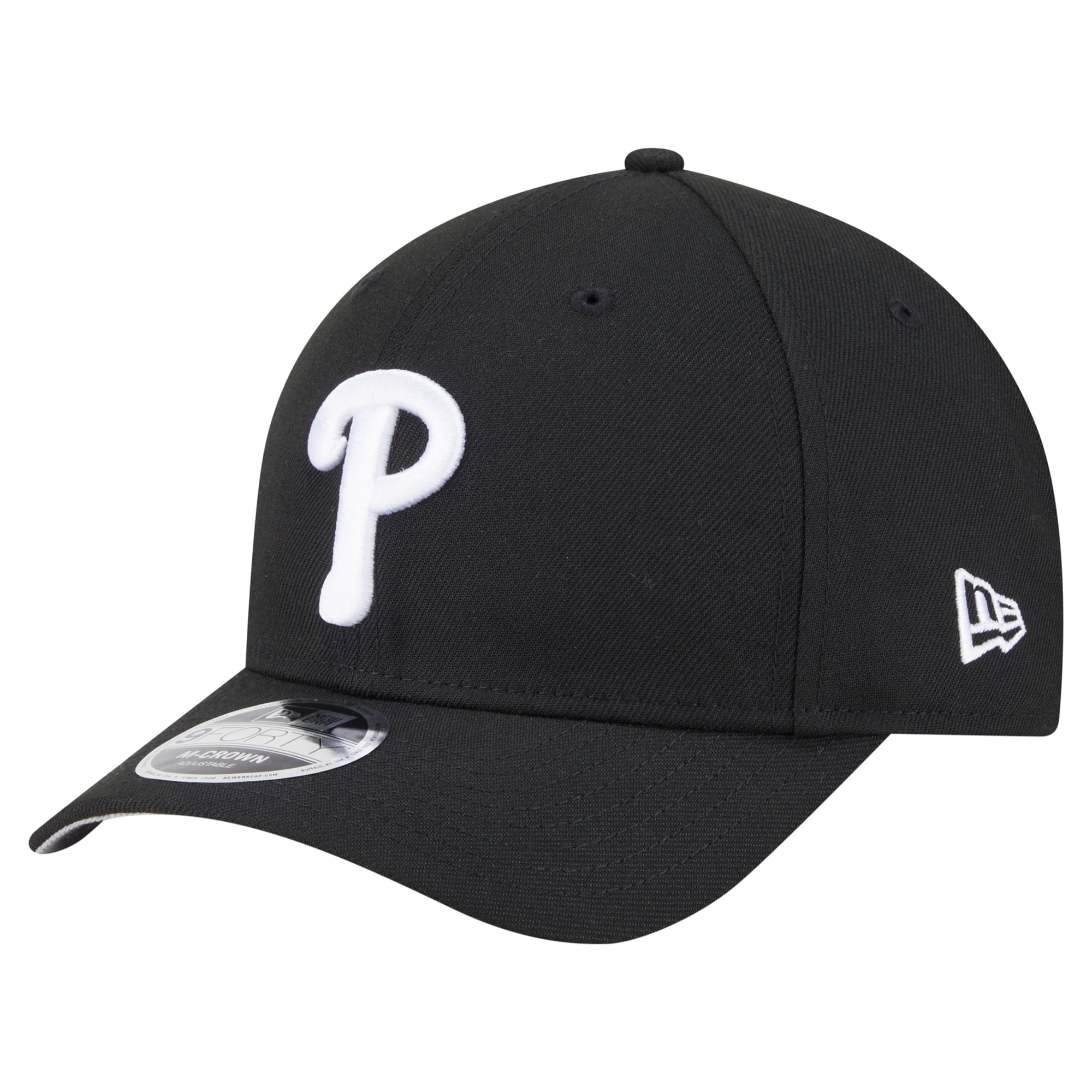 Men's New Era  Black Philadelphia Phillies Player Replica 9FORTY Adjustable Hat