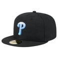 thumbnail image 1 of Men's New Era Black Philadelphia Phillies Tonal Koi 59FIFTY Fitted Hat, 1 of 6