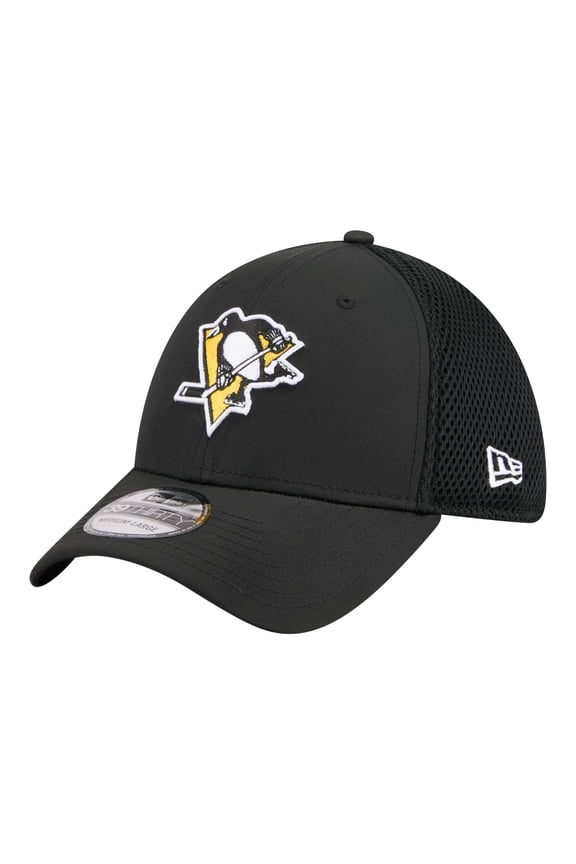 Men's New Era Black Pittsburgh Penguins Logo 39THIRTY Flex Hat