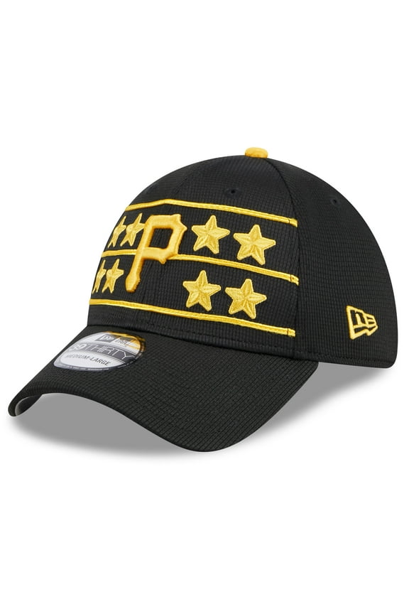 Men's New Era Black Pittsburgh Pirates 2025 Batting Practice 39THIRTY Flex Hat