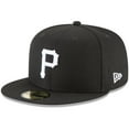 thumbnail image 1 of Men's New Era Black Pittsburgh Pirates 59FIFTY Fitted Hat, 1 of 5